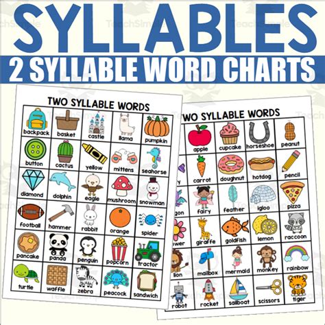 2 syllable words|2 Syllable Words: Teaching Tips and Fun Activity Ideas.